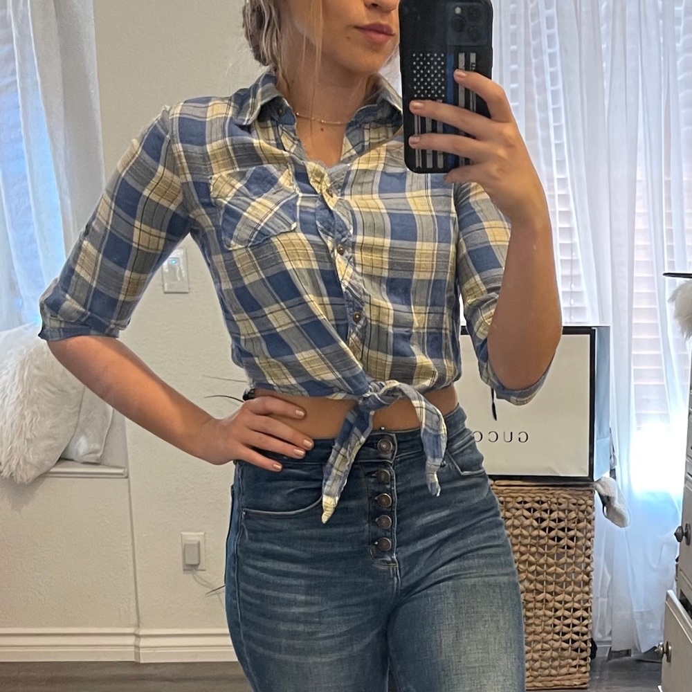 Checkered crop top